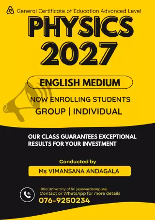 A/L PHYSICS English Medium 2027