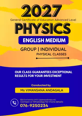 A/L PHYSICS English Medium 2027