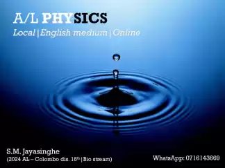 A/L Physics|English medium|Local syllabus