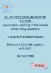 A/L physics english medium tuition