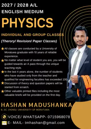 A/L Physics (English/Sinhala Medium)