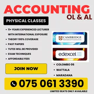 ACCOUNTING EDEXCEL - PHYSICAL CLASSES