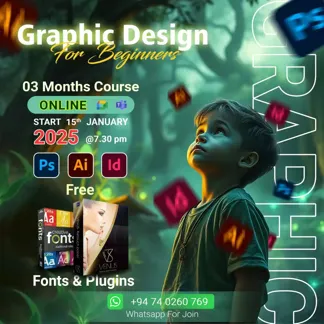 ADOBE PHOTOSHOP,INDESIGN AND ILLUSTRATOR පාඨමාලාව