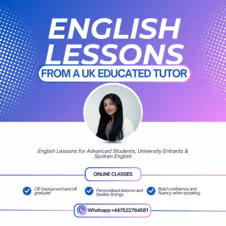 Advanced English Lessons from a UK Educated Tutor