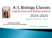 Al biology class -Sinhala medium and English medium