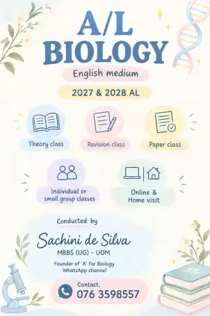 AL BIOLOGY ENGLISH MEDIUM