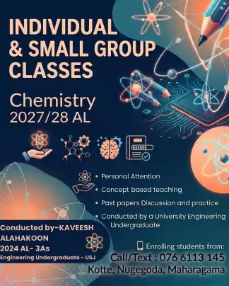 AL Chemistry Classes. Individula classes