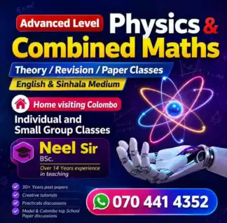 Al Combined Maths (English medium /Sinhala medium ) Theory /Revision /Paper classes (Home visiting - Colombo) Al 2028/2027