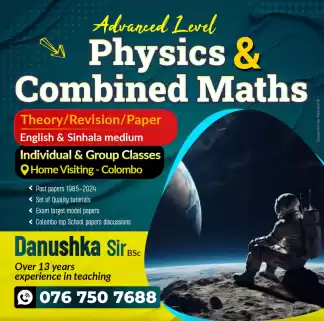 Al Combined Maths (English medium /සින්හල මාධ්‍ය ) Theory /Revision (Home visiting ) Al 2027/2026