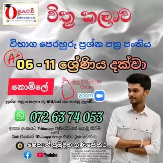 Art Paper Class චිත්‍ර කලාව විභාග ප්‍රශ්න පත්‍ර පංතිය
