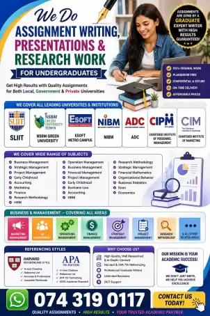 Assignment writing and Research writing