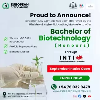 Bachelor of Biotechnology (Honours) Top World Ranked 406
