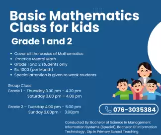 Basic Mathematics Class for kids Basic Mathematics Class for kids
