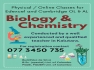 Biology and Chemistry
