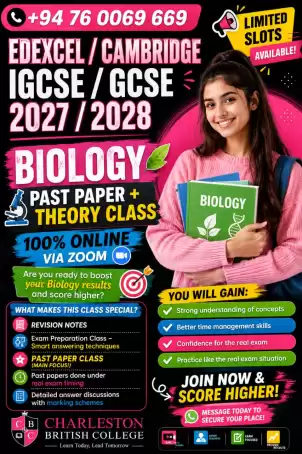 Biology EDEXCEL / CAMBRIDGE IGCSE / GCSE 2027 / 2028 🎯 PAST PAPER + THEORY CLASS