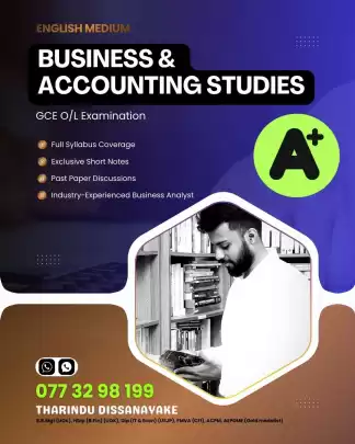 BUSINESS & ACCOUNTING STUDIES | ENGLISH MEDIUM | ONLINE CLASS