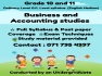 Business and Accounting studies grade 10 and 11