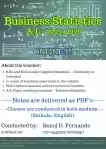 Business Statistics - A/L (2025, 2026)