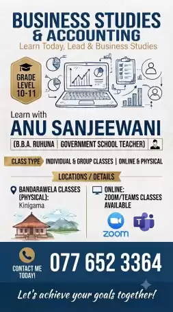 Business Studies & Accounting classes for grade 10&11
