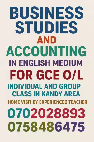 Business studies and Acccounting Ol English medium
