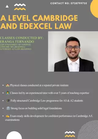 Cambridge and Edexcel A/L Law Classes