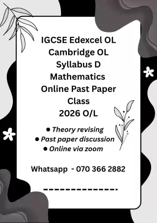 Cambridge and Edexcel Maths Classes - Online