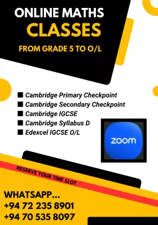 Cambridge and Edexcel Maths Classes - Online