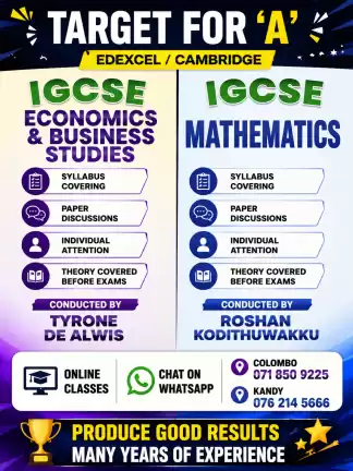 Cambridge & Edexcel Classes