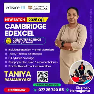 Cambridge & Edexcel Computer Science — New Batch for 2028 O/L