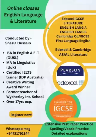 CAMBRIDGE/EDEXCEL IGCSE ENGLISH LANGUAGE & LITERATURE