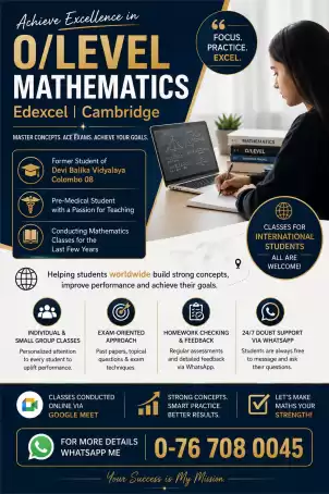 Cambridge & Edexcel Mathematics | Grade 6–11 | Online Classes