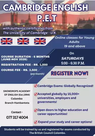 Cambridge English PET Course – Enrol Now!