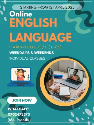 Cambridge O/L English Language (1123) Classes - Individual Online