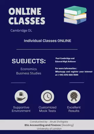 Cambridge O Levels Economics and Business