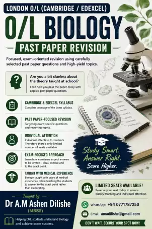 Cambridge OL, Edexel OL Biology Pastpaper Revision