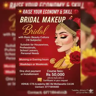 Certificate of Beauty Culture and Bridal Dressing