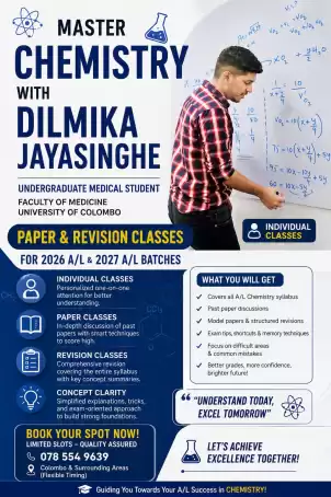 Chemistry Al Induvidual Classes For 2027 & 2028 Al students