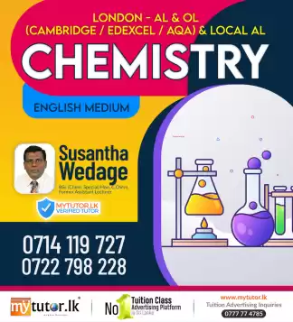 Chemistry AL & OL (Edexcel/Cambridge/AQA /OCR) in English medium