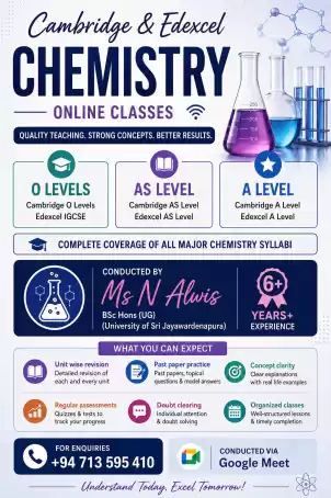 Chemistry Classes O/L, As, A/L