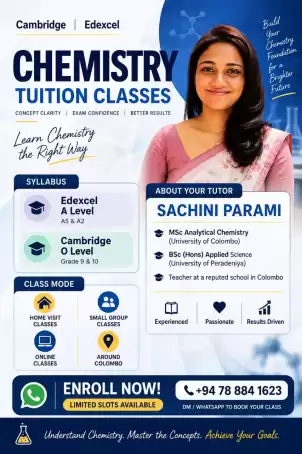 🧪 Chemistry Tuition | O/L & A/L | English Medium
