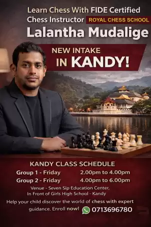 Chess Classes in Kandy | Learn with FI Lalantha Mudalige
