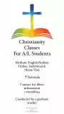 Christianity A/L - English & Sinhala medium Classes