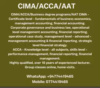 CIMA ACCA CA CMA AAT