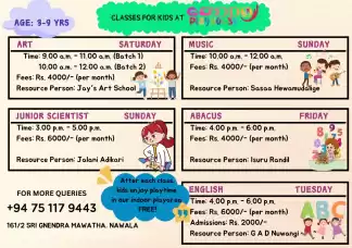 Classes for kids age 3 - 8 years