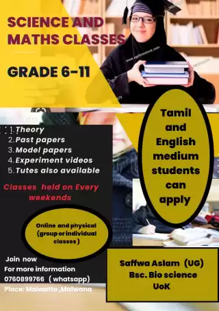 Classes for maths and science