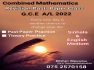 Combined Mathematics Revision Past Paper class - 2022 A/L