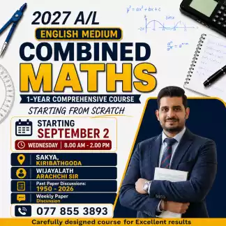 🎓 COMBINED MATHS – Theory Class - 2027 A/L Starting from scratch ...