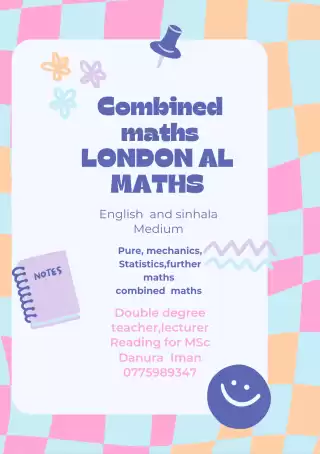 Combined maths theory revision, English and sinhala medium