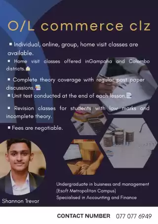 Commerce class (Sinhala and English medium)