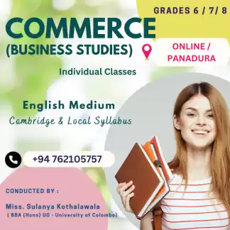 COMMERCE CLASSES - Cambridge & Edexcel Syllabus (Grades 6, 7 & 8 )